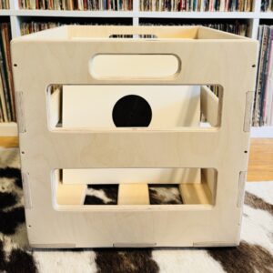 12 inch Wooden Milk Crate for Vinyl