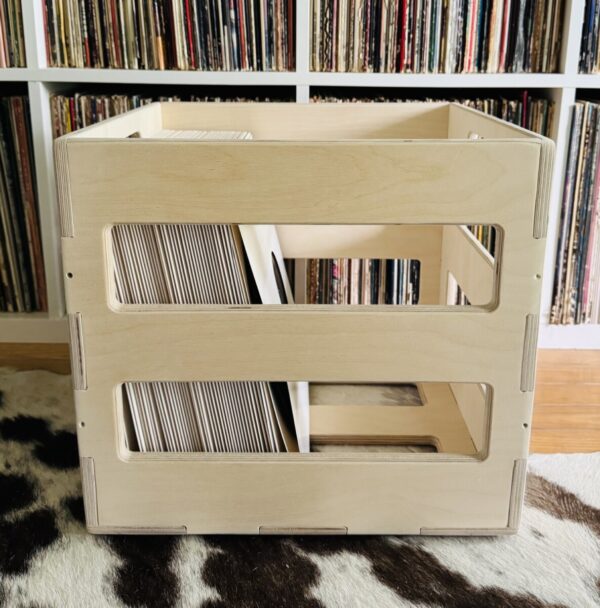 12" Vinyl Wooden Milk Crate - Image 3